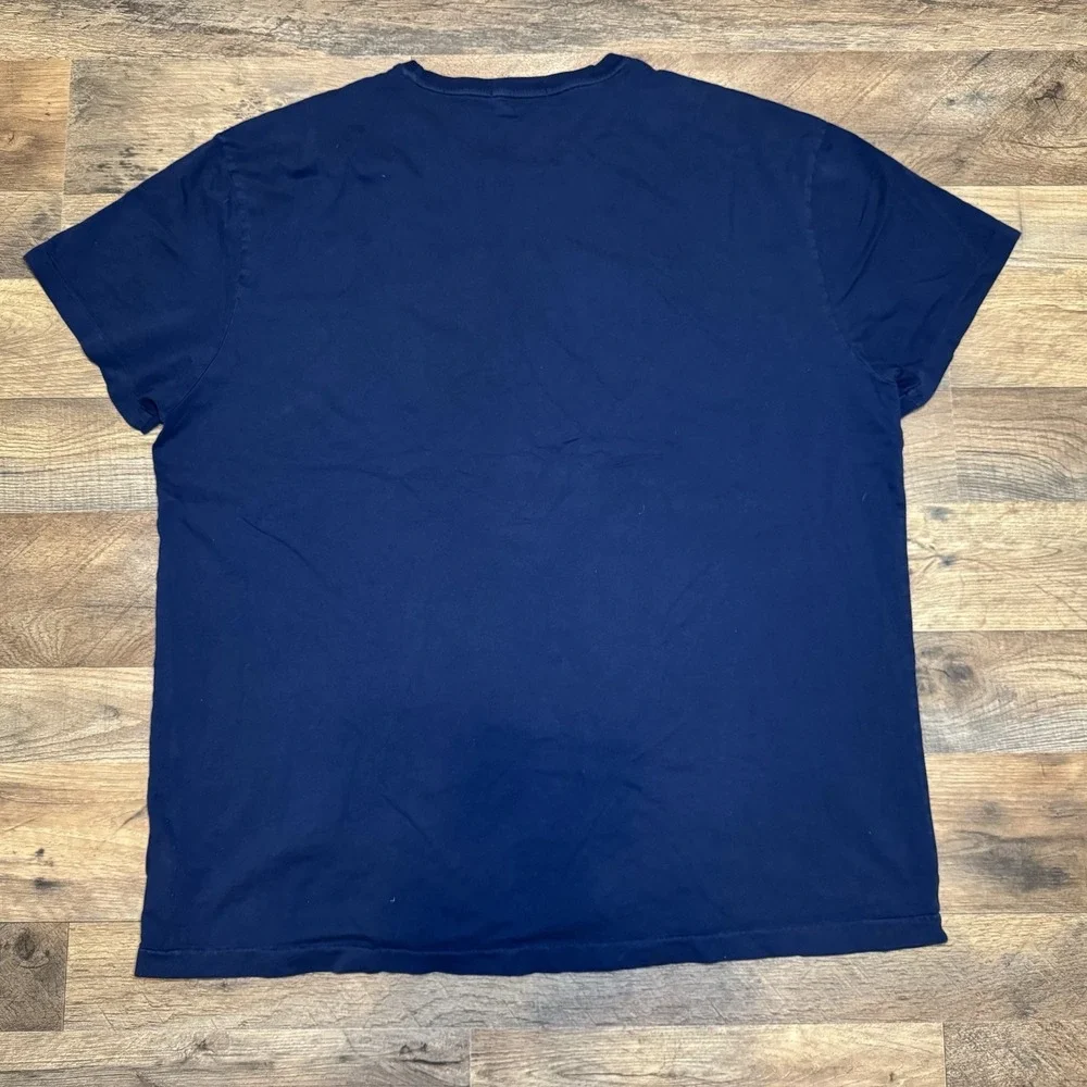 Polo Ralph Lauren T Shirt Mens XL Blue Classic Fit USA Flag Big Pony Graphic